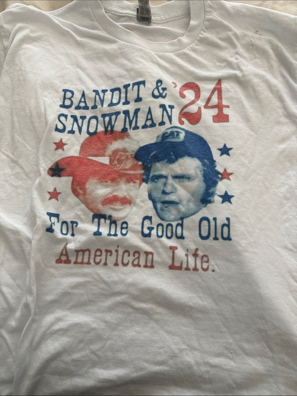 Bandit & Snowman 24 White Graphic Tee
